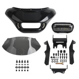 20up Harley Softail Low Rider S 114 117 FXLRS Club Style Headlight Shark Fairing Front Mask w/LED Headlamp DRL Turn Signal - pazoma