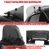 T-Sport Front Fairing w/Baja Designs LP6 LED Light Bracket Mount Kit For Harley Softail M8 Low Rider S FXLRS 114 117 2020-2026