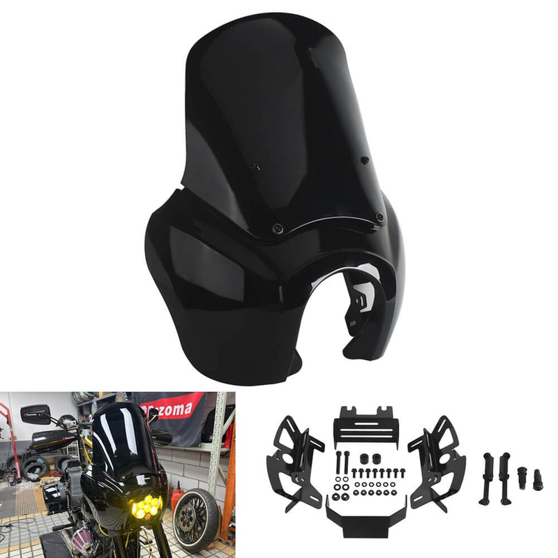 T-Sport Front Fairing w/Baja Designs LP6 LED Light Bracket Mount Kit For Harley Softail M8 Low Rider S FXLRS 114 117 2020-2026