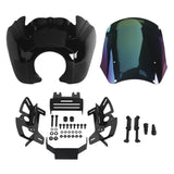 T-Sport Front Fairing w/Baja Designs LP6 LED Light Bracket Mount Kit For Harley Softail M8 Low Rider S FXLRS 114 117 2020-2026