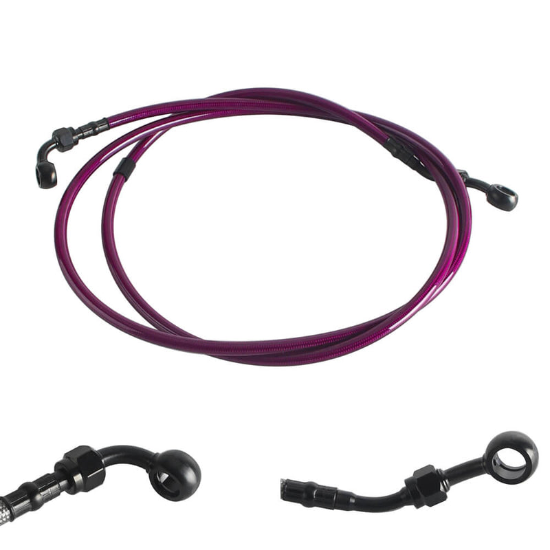 Extended Length Upper Stainless Braided Brake Line For Harley Road Glide Special Ultra Limited CVO ST FLTRXS 15-23 - pazoma