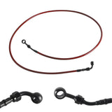 Extended Length Upper Stainless Braided Brake Line For Harley Road Glide Special Ultra Limited CVO ST FLTRXS 15-23 - pazoma