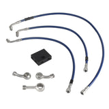 Extended Length Upper Lower Brake Line w/ABS Master Cylinder For Harley Dyna Fat Bob Low Rider 2012-2017