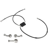 Extended Length Upper Lower Brake Line w/ABS Master Cylinder For Harley Dyna Fat Bob Low Rider 2012-2017