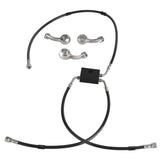Extended Length Upper Lower Brake Line w/ABS Master Cylinder For Harley Dyna Fat Bob Low Rider 2012-2017