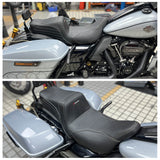 Top Performance Tail-Flick Seats Step 2-Up Gel Pad Seat for 2008-2025 Harley Touring FL Road Glide Street Glide Road King