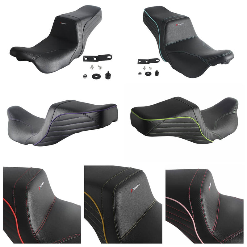 Top Performance Tailwhip Seats Step 2-Up Gel Pad Seat for 2008-2025 Harley Touring FL Road Glide Street Glide Road King