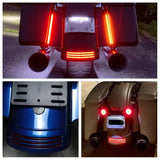 Tri-Bar LED Rear Fender Tip Tail Light For Harley Touring Street Glide Road Glide Road King Special FLHXS FLTRXS FLHRXS 2014-2025 - pazoma