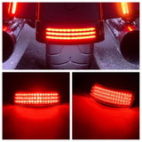 Tri-Bar LED Rear Fender Tip Tail Light For Harley Touring Street Glide Road Glide Road King Special FLHXS FLTRXS FLHRXS 2014-2025 - pazoma