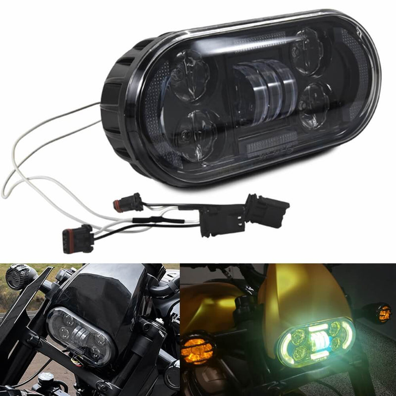 Upgrade LED Front Headlight Headlamp With Amber Turn Signal and Daylight Running Light DRL For Harley Sportster S 1250 RH1250S 2021-2025 - pazoma