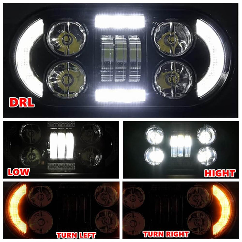 Harley Sportster S 1250 RH1250S Black LED Headlight Projector Headlamp Head Lamp Kit With Turn Signal & Daylight Running Light DRL 2021-2025 - pazoma