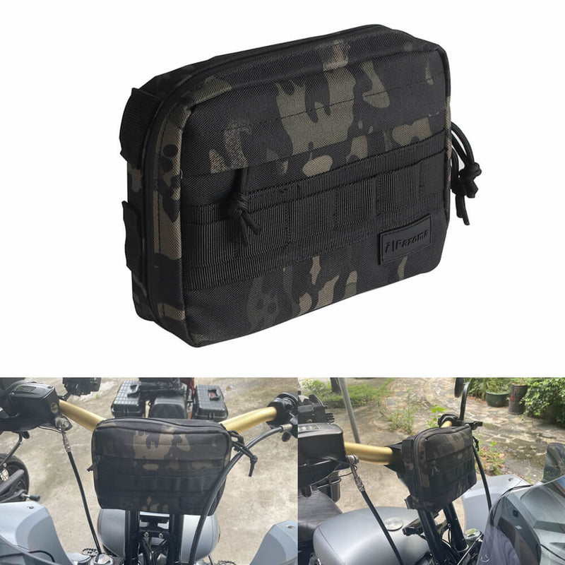 Utility Molle Bar Handlebar T-Bar Bag Handle Bags For Harley Dyna Softail Low Rider S Street Bob FXBB Sportster Tool Pouch Storage Bag - pazoma
