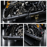 Performance Bagger 4.5" Carbon Slash Cut Slip-On Mufflers Exhaust For Harley Touring 2017-2026 M8 FL - pazoma