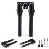 1-1/8" 28.6mm Club Style Top Clamp Straight Upright Modular Handlebar Risers For Harley Dyna Softail Sportster FXDLS FXBB - pazoma