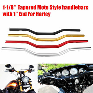 1 1/8" to 1" Club Moto Style Fat Bars MX Variable Section Aluminum Conical Handlebar For Harley Dyna Low Rider FXDLS FXDF FXDB FXBB Sportster - pazoma