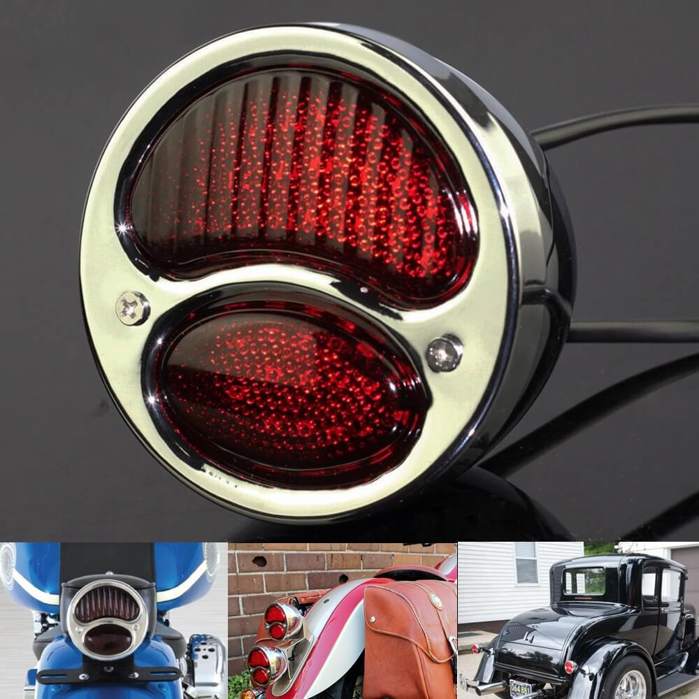 Universal Motorcycle Mini Bates Style LED Brake Stop Tail Light