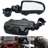 UTV Universal Rear View Side Mirrors Reflector Left Right Adjustable Racing Rearview Mirror For Polaris RZR Can Am Terrain RZR  1.75″ Round Tube - pazoma