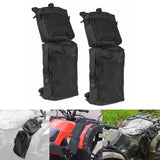 Universal Black ATV UTV Fender Bags Saddle Bag Luggage Storage Pack Zipper Pockets Hunting Bags Beach Fishing Bags Outdoor Sports - pazoma