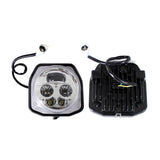 ATV UTV LED Headlight Chrome Front High & Low Beam Lights For Yamaha YXZ1000R YXZ10 EPS SS SE Grizzly EPS 4WD YFM70 Wolverine X4 X2 YXE85 16-20 - pazoma