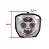 ATV UTV LED Headlight Chrome Front High & Low Beam Lights For Yamaha YXZ1000R YXZ10 EPS SS SE Grizzly EPS 4WD YFM70 Wolverine X4 X2 YXE85 16-20 - pazoma