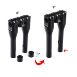 1-1/8" 28.6mm Club Style Top Clamp Straight Upright Modular Handlebar Risers For Harley Dyna Softail Sportster FXDLS FXBB - pazoma