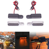 Mini LED Turn Signals Indicators Blinker Light Amber E Mark Brake Clutch Marker For Touring Softail Slim Electra Road Street Glide