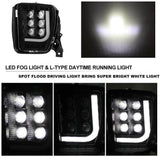 Dodge RAM 1500 2013-2018 Led Fog Driving Light Fog Lamp Assembly with bright LED DRL - pazoma