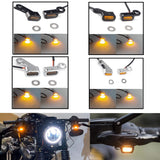 Harley Sportster 883 XL1200 Brake Clutch Lever Turn Signal Indicators Light E Mark Mini LED Signal Lamp Light - pazoma