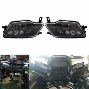 2014-2020 Honda Rancher 420 & Foreman 500 Rubicon LED Headlights Conversion Kit High Low Beam Replacement Headlamp - pazoma