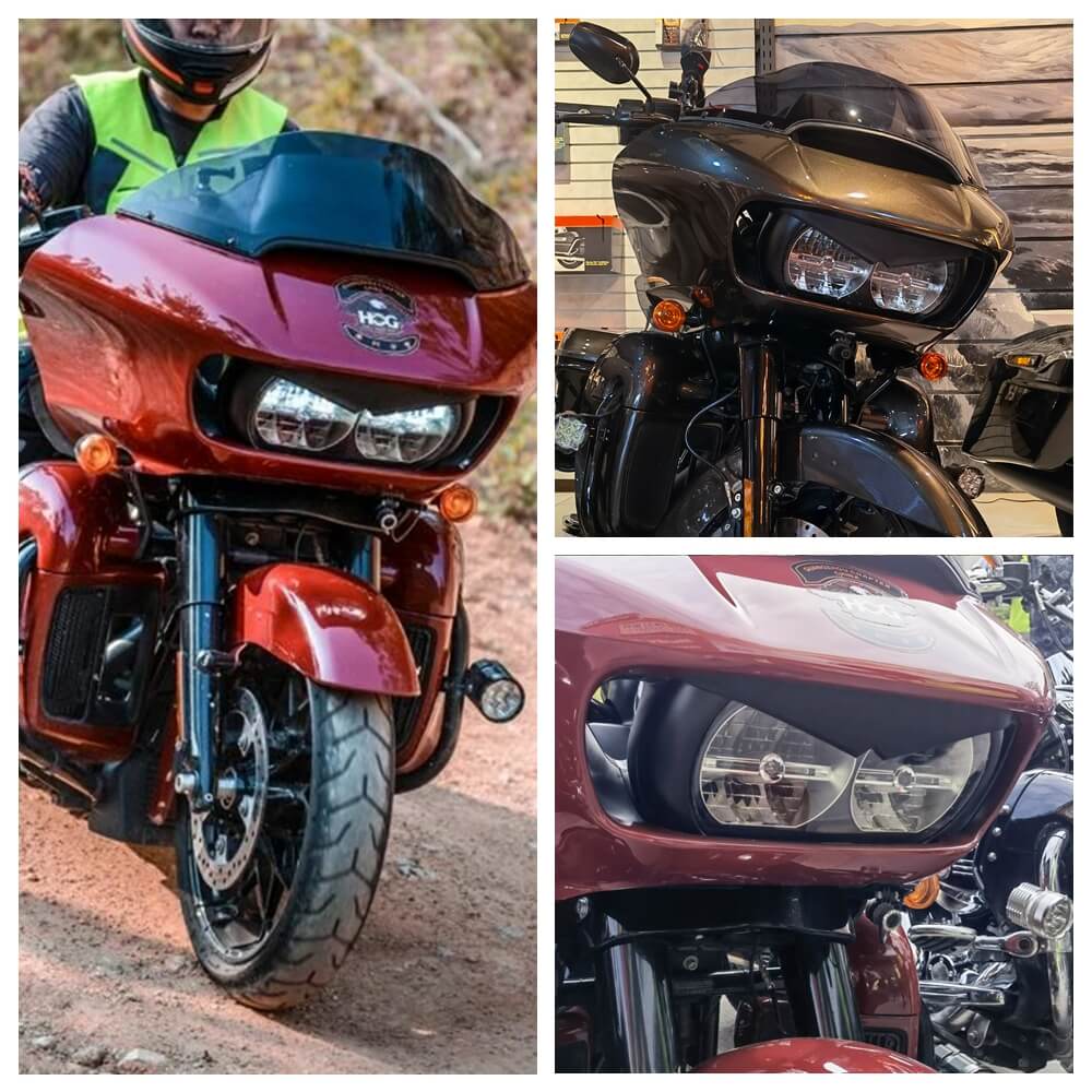 Headlight Rubber Mean Mug Bezel Headlamp Trim For Harley Road Glide Special Limited CVO FLTRX FLTRK FLTRXS FLTRXSE 2015-2022 - pazoma