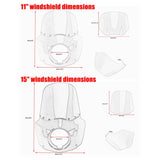 2020-2023 Harley M8 Softail Low Rider S 114 117 FXLRS Front Headlight Fairing w/15" 11" Windshield Headlight Relocation Block - pazoma