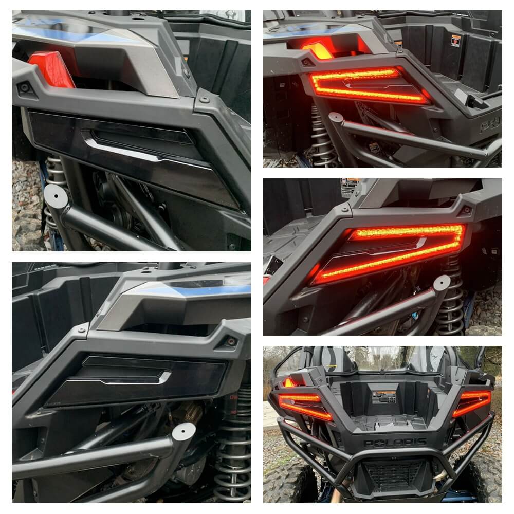 2020-2021 Polaris RZR PRO XP XP4 Smoked LED Taillight Brake Tail Lights Rear Lamp Replacement 925 1000 (1 Pair) - pazoma