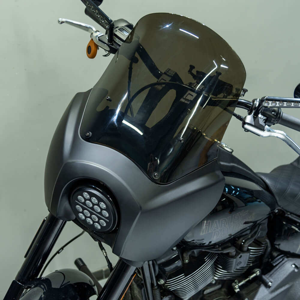 2020-2023 Harley Softail Low Rider S 114 117 FXLRS T-Sport Fairing Windshield w/ 5.75'' LED Headlight Projection Headlamp Kit - pazoma