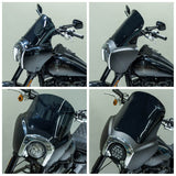 2020-2024 Harley Softail Low Rider S 114 117 FXLRS T-Sport Fairing Windshield w/ 5.75'' LED Headlight + Bracket + Bezels Trim Cover - pazoma