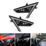 2020-2021 Polaris RZR PRO XP 4 LED Headlights w/Turn Signal Light & Daytime Running Light (DRL) Front Headlamp - pazoma