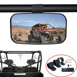 2020 UTV Mirror Rear Center View Mirror For 1.5" 1.75" 2" Polaris RZR Pro XP Yamaha Honda Ranger Kawasaki Kubota Can Am - pazoma