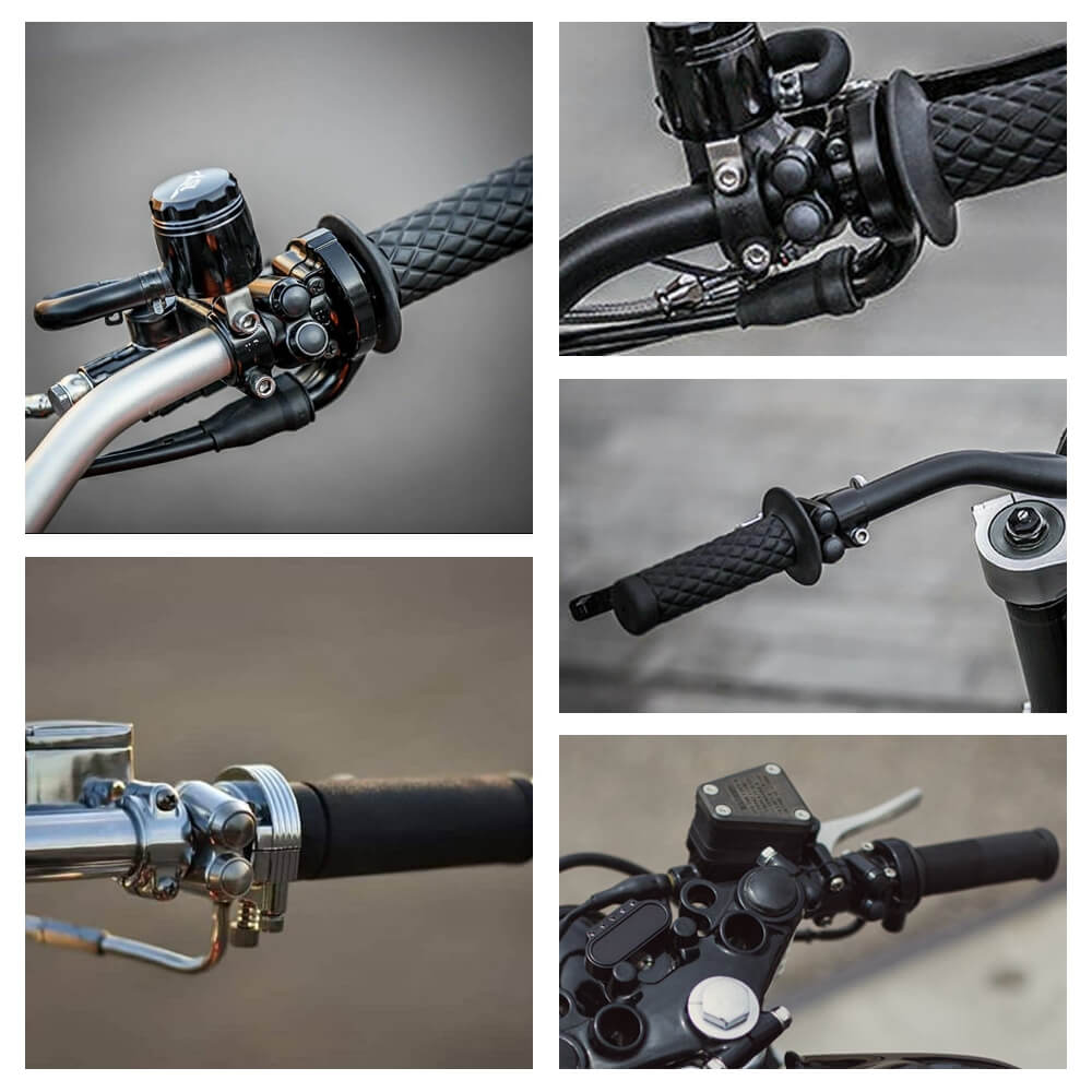 Dual Button Microswitch 2-Button Micro Switch  Control Momentary M-Switch Kit for 22.2mm 7/8 inch Handlebar Bobber Cafe Racer Chopper - pazoma