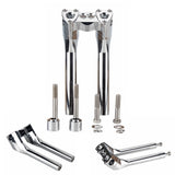 6-13" Pullback Style Modular Handlebar Risers Kit for 1" 1-1/8" 1-1/4" 1-1/2" Bar Harley Dyna Street Bob Softail Sportster - pazoma