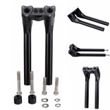 6-13" Pullback Style Modular Handlebar Risers Kit for 1" 1-1/8" 1-1/4" 1-1/2" Bar Harley Dyna Street Bob Softail Sportster - pazoma