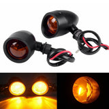 Bullet Heavy Duty Motorcycle Retro Turn Signals Light Flashers Blinkers Indicators  For Harley Cruiser Cafe Racer Chopper Bobber - pazoma