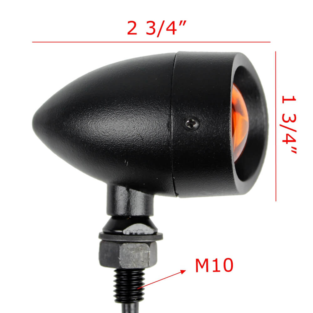 Motorcycle Amber Mini LED Turn Signals Lamp Lights Blinker Indicator B –  pazoma