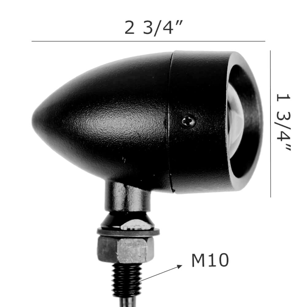 Motorcycle LED Turn Signals Heavy Duty Amber Bullet Indicators Blinkers Lights for Harley Davidson Honda Suzuki Kawasaki Yamaha CB XS 650 - pazoma