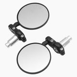 Motorcycle 2Pcs 3" Round 7/8" Handle Bar End Rearview Mirrors side mirror For Honda Suzuki Yamaha Cafe Racer Bobber Universal motorbike - pazoma