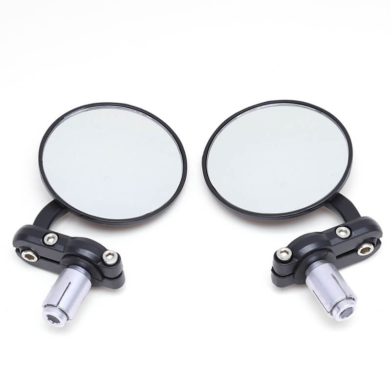 1 Pair 7/8 Motorcycle Rearview Side Mirror Round Handlebar Bar End Re –  pazoma