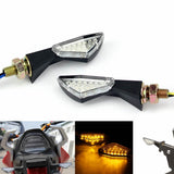 Pair Of Arrows LED Mini Motorcycle Turn Signal Indicator Blinker Lights Lamp Amber Fits Honda Yamaha Suzuki Ducati Kawasaki - pazoma