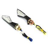 Pair Of Arrows LED Mini Motorcycle Turn Signal Indicator Blinker Lights Lamp Amber Fits Honda Yamaha Suzuki Ducati Kawasaki - pazoma