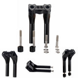 6-13" Pullback Style Modular Handlebar Risers Kit for 1" 1-1/8" 1-1/4" 1-1/2" Bar Harley Dyna Street Bob Softail Sportster - pazoma