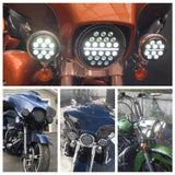 4.5" Buck-Shot LED Fog/Passing Lights Auxiliary Passing Lamps For Harley 1997-2022 Indian 2014-2022 - pazoma