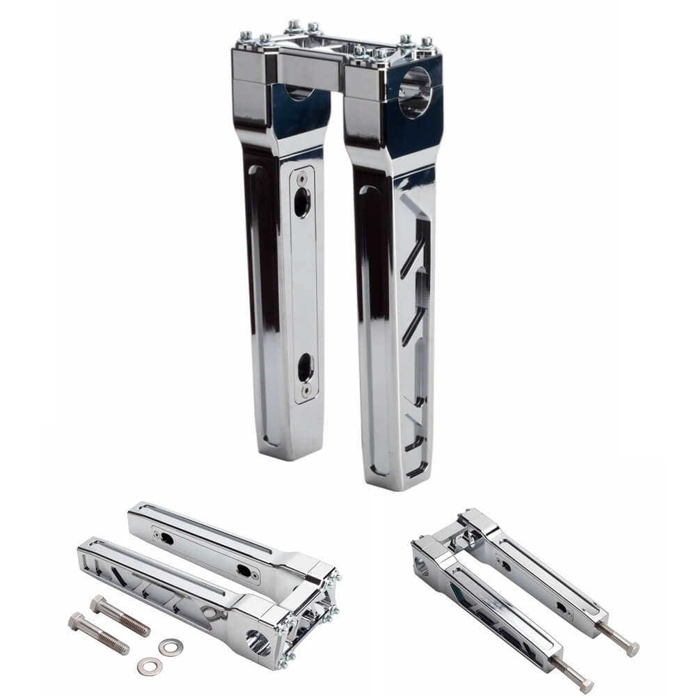 Black 1" Handlebar Riser Clamp Mounts For Harley Dyna Sportster Softail Touring