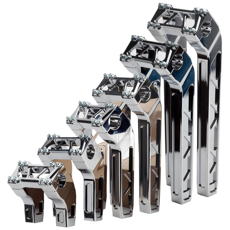 4" 6" 8" 10" 12" 14" Pullback Handlebar Risers Clamp For Harley 1.25" Tapered Fat Bars Softail Dyna Sportster Low Rider Fat Street Bob - pazoma